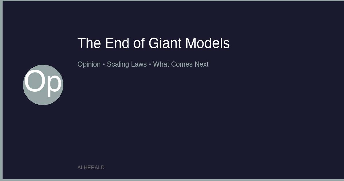 Opinion piece on the end of giant AI models and what comes next after scaling laws plateau