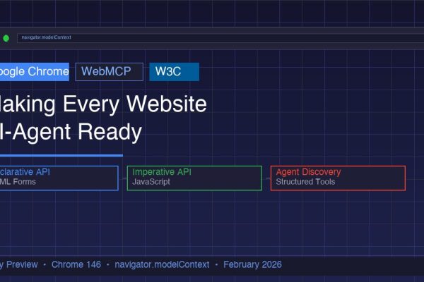 WebMCP by Google Chrome - new web standard enabling AI agents to interact with websites through structured tools via navigator.modelContext API